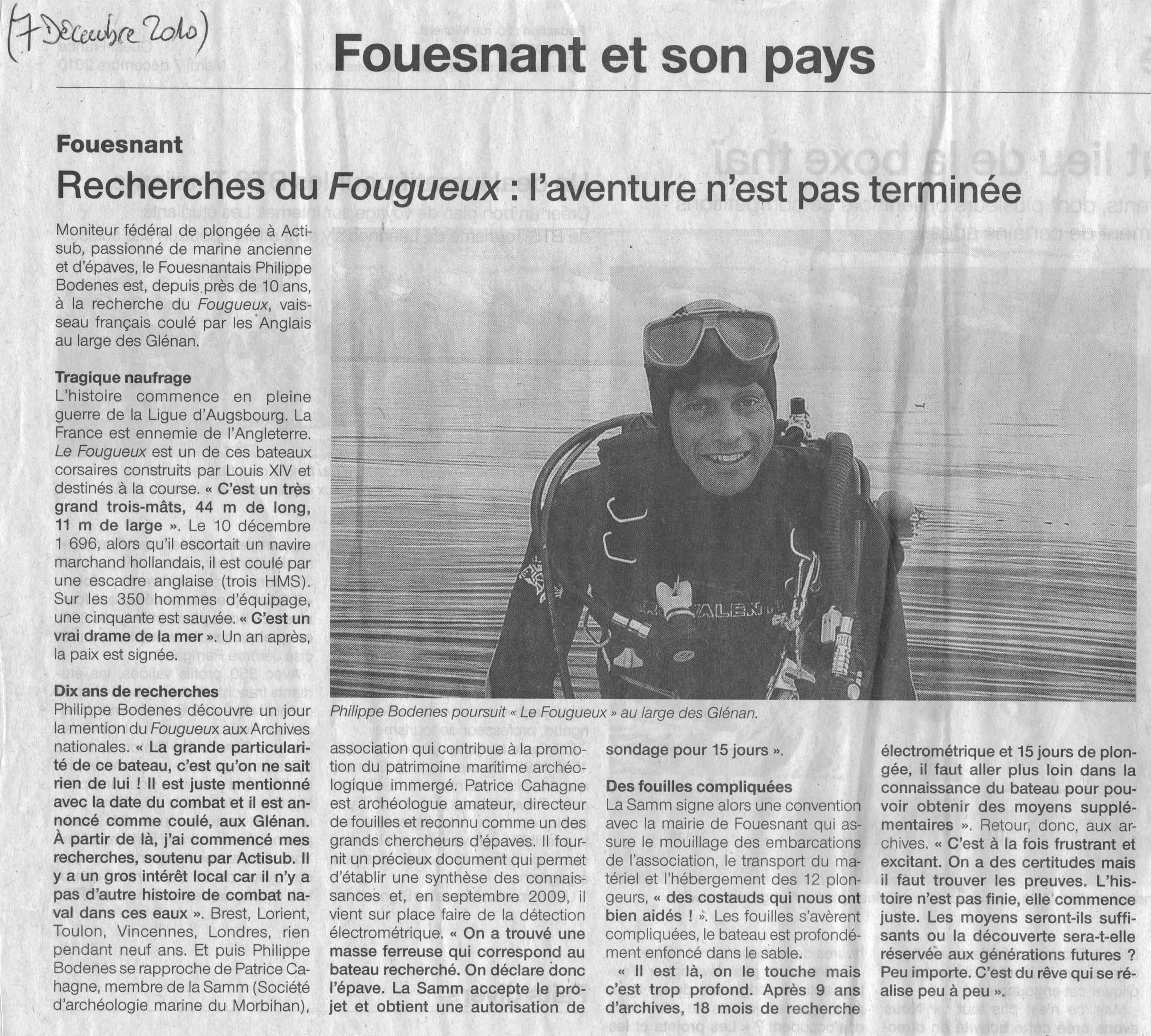 Article le Fougueux Ouest France 07 12 2010.jpg